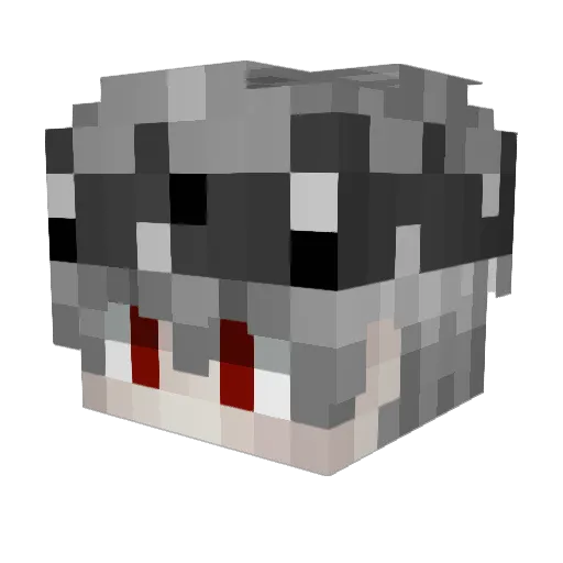 BlindWoozie Minecraft avatar head, 3D render