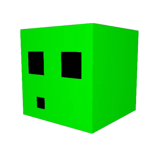 Blind_x_ Minecraft avatar head, 3D render