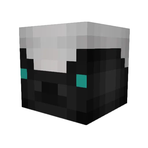 Blindike Minecraft avatar head, 3D render