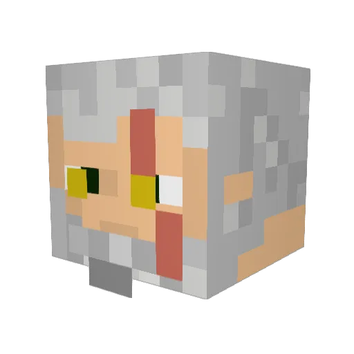 BlindmanNZ Minecraft avatar head, 3D render