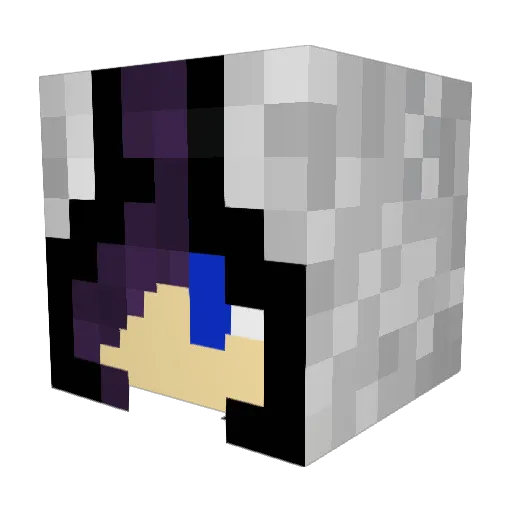 BlinkEyes Minecraft avatar head, 3D render