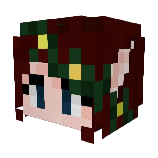 Blinkeredeagle Minecraft avatar head, 3D render