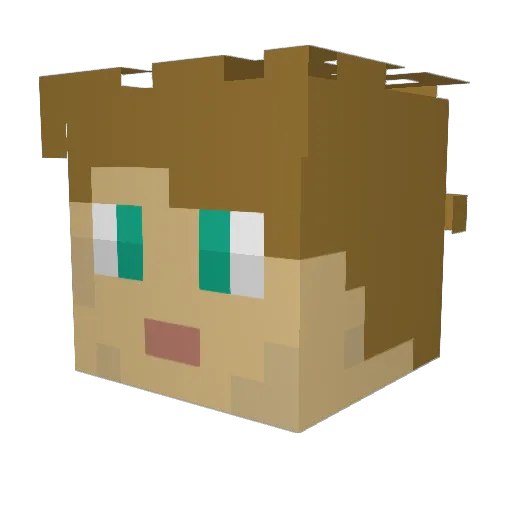 BlinkggYT Minecraft avatar head, 3D render