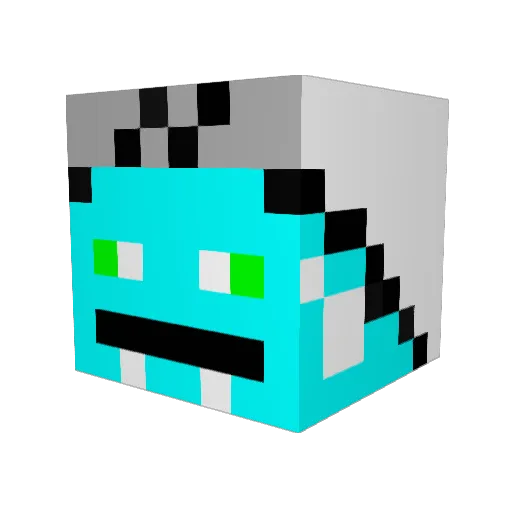 Blinkous10 Minecraft avatar head, 3D render