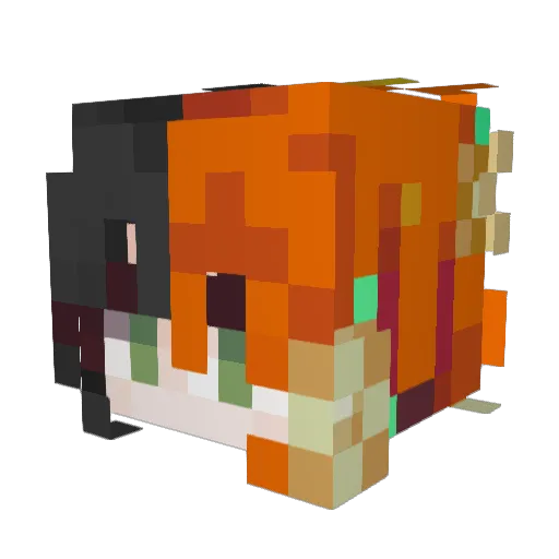 Blinkwie Minecraft avatar head, 3D render