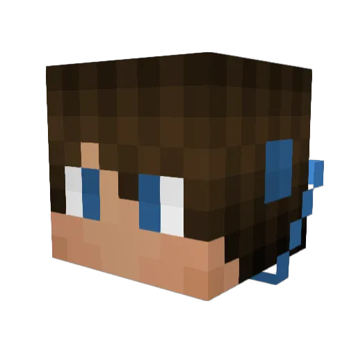 Blinkyn Minecraft avatar head, 3D render