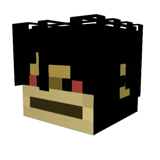 Blinnky Minecraft avatar head, 3D render