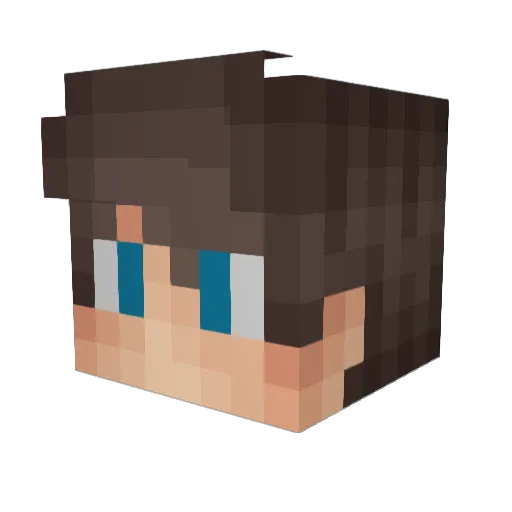 BlipMC Minecraft avatar head, 3D render