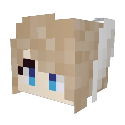 Blissenobia Minecraft avatar head, 3D render