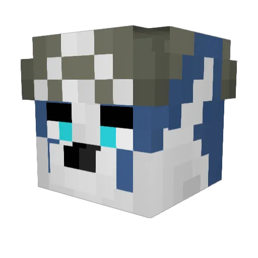 Blisstyx Minecraft avatar head, 3D render