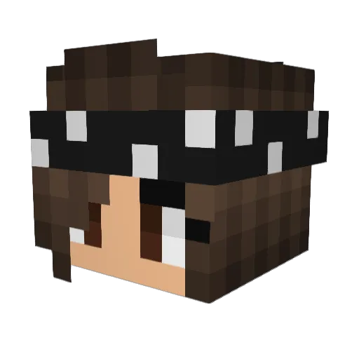 Blite_Girl Minecraft avatar head, 3D render