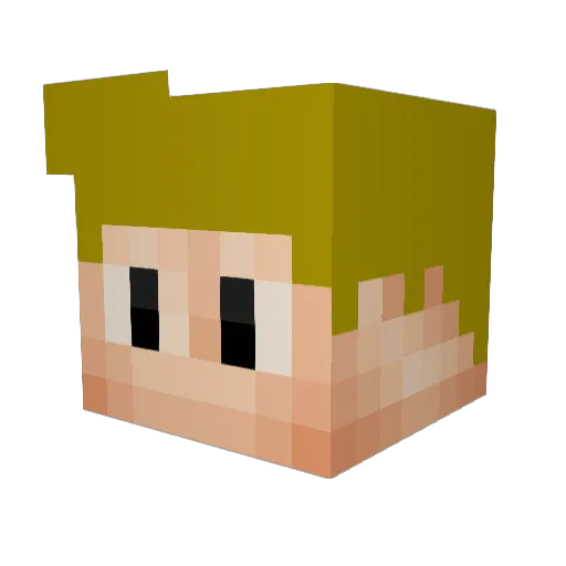 BlitzCrafters Minecraft avatar head, 3D render