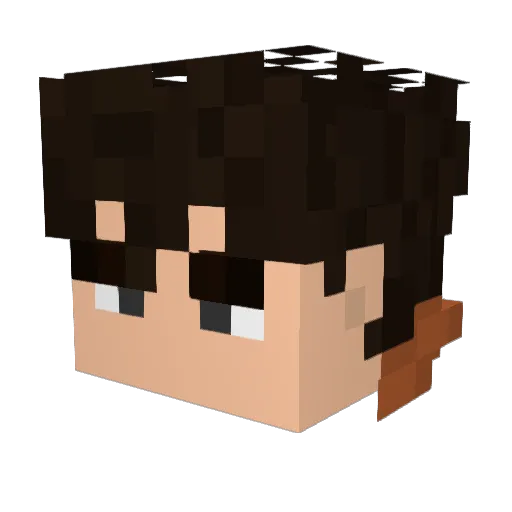 BlitzLG Minecraft avatar head, 3D render