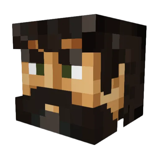 BlitzTeam808 Minecraft avatar head, 3D render