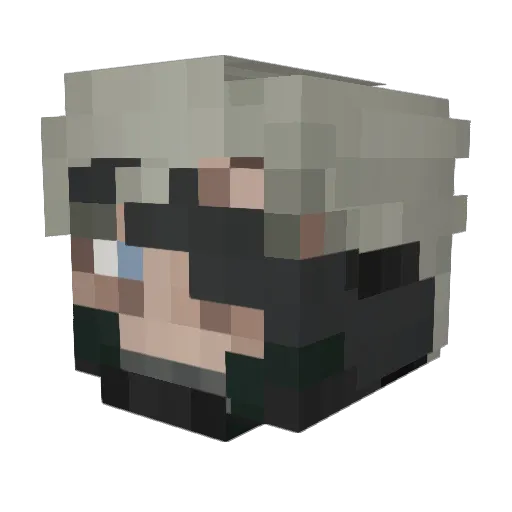 BlitzUndPanzer Minecraft avatar head, 3D render