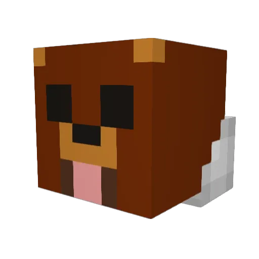 BlitzWolfzT Minecraft avatar head, 3D render