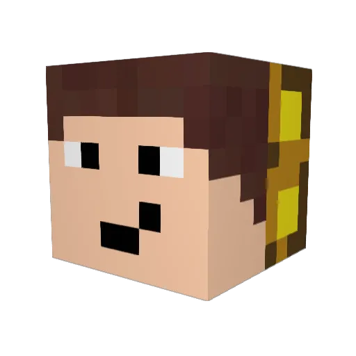 Blitzbecher Minecraft avatar head, 3D render