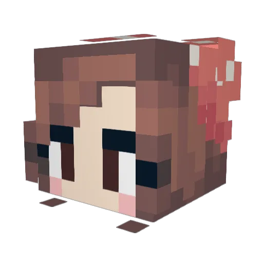 BlitzedTea Minecraft avatar head, 3D render