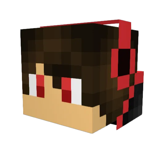 Blitzhawke Minecraft avatar head, 3D render