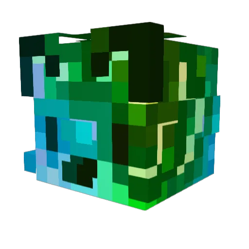 Blitzrun Minecraft avatar head, 3D render