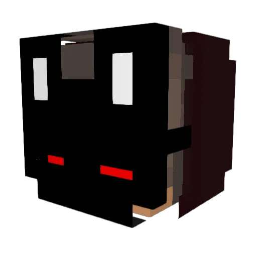 Blitztear Minecraft avatar head, 3D render