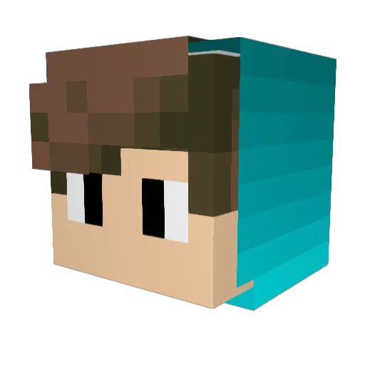 Blitzzino Minecraft avatar head, 3D render