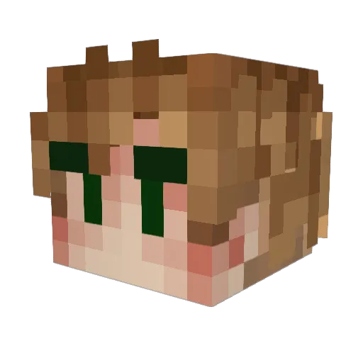 Blitzzzs Minecraft avatar head, 3D render