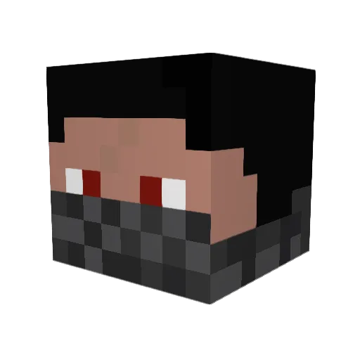 BlixPL Minecraft avatar head, 3D render