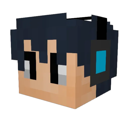 Blizard545 Minecraft avatar head, 3D render