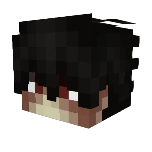 Blizide Minecraft avatar head, 3D render