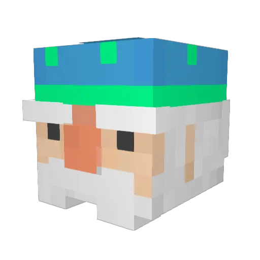 Blizz Minecraft avatar head, 3D render