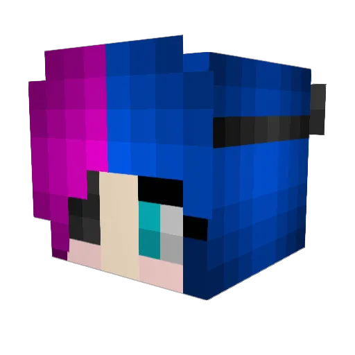 BlizzPhantomhive Minecraft avatar head, 3D render