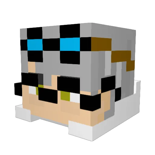 Blizzard101 Minecraft avatar head, 3D render