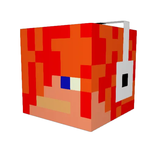 Blizzard2026 Minecraft avatar head, 3D render