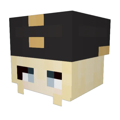 BlizzardBelgian Minecraft avatar head, 3D render