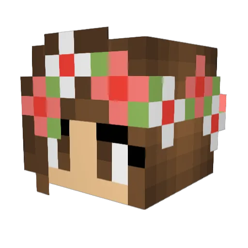 BlizzardGirl0607 Minecraft avatar head, 3D render