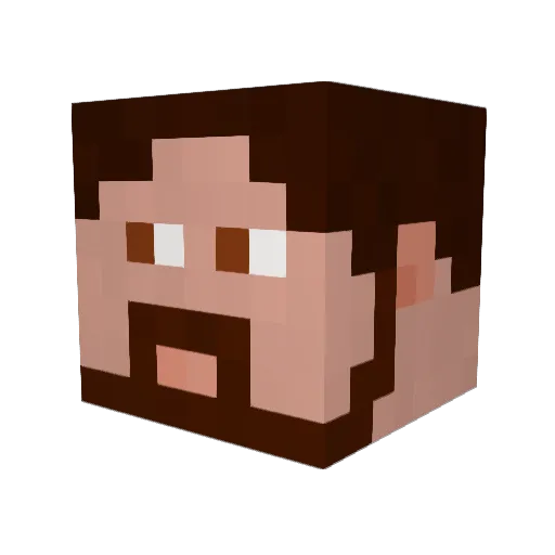 Blizzno Minecraft avatar head, 3D render