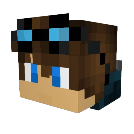 Blizzrobe Minecraft avatar head, 3D render