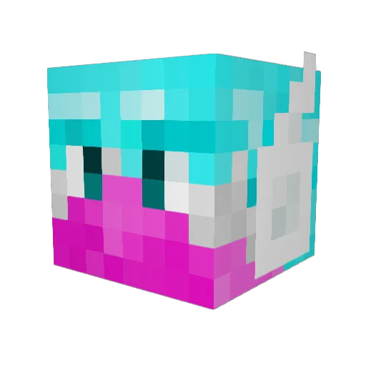 BlizzyPoo Minecraft avatar head, 3D render