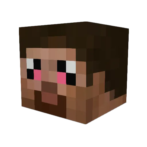 Blizzyo Minecraft avatar head, 3D render