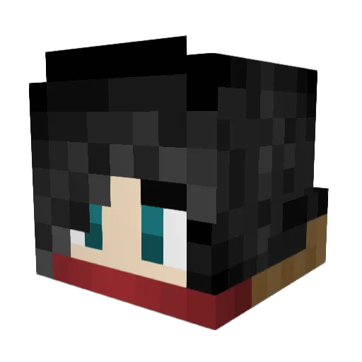 Blk6Golf Minecraft avatar head, 3D render