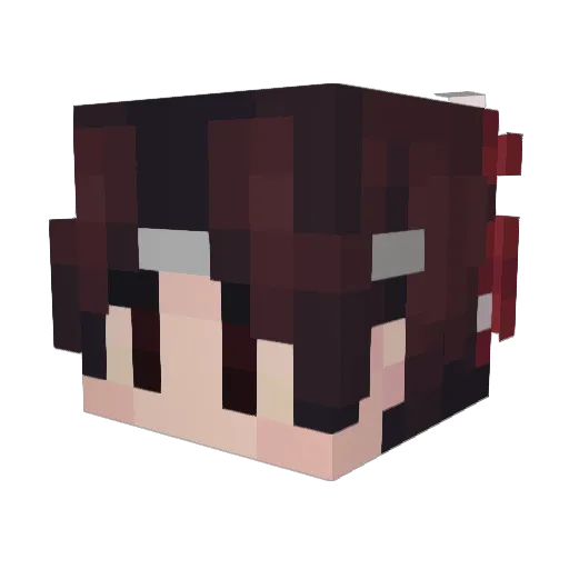 Blknk Minecraft avatar head, 3D render