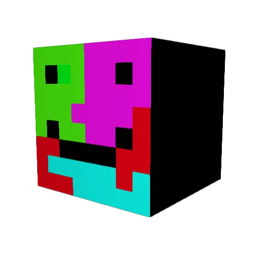 Bllare Minecraft avatar head, 3D render
