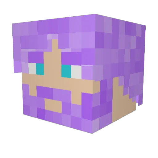 Bllazma Minecraft avatar head, 3D render