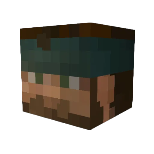 Bllblblbl Minecraft avatar head, 3D render