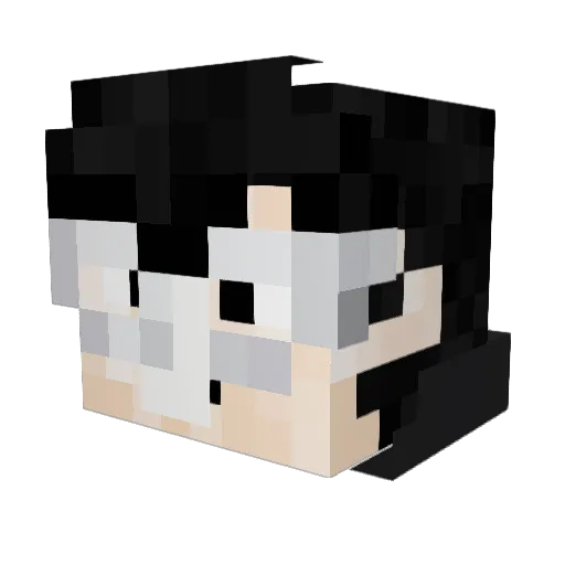 Bllyear Minecraft avatar head, 3D render
