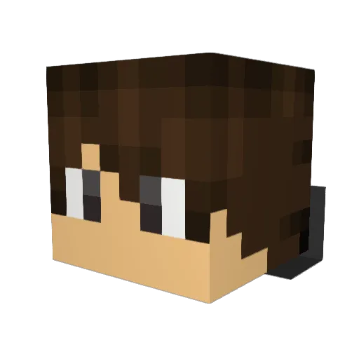 Blminer Minecraft avatar head, 3D render
