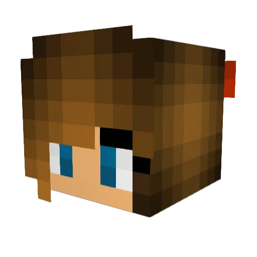 BlnGhost Minecraft avatar head, 3D render