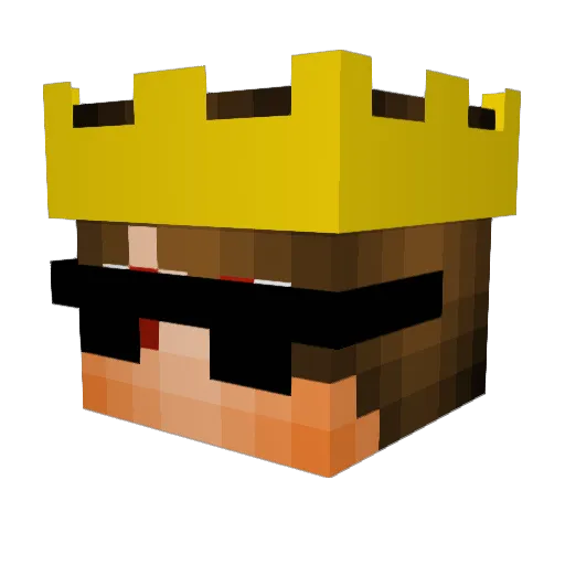 BlndCrbnCpy Minecraft avatar head, 3D render