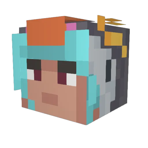 BlningBN Minecraft avatar head, 3D render